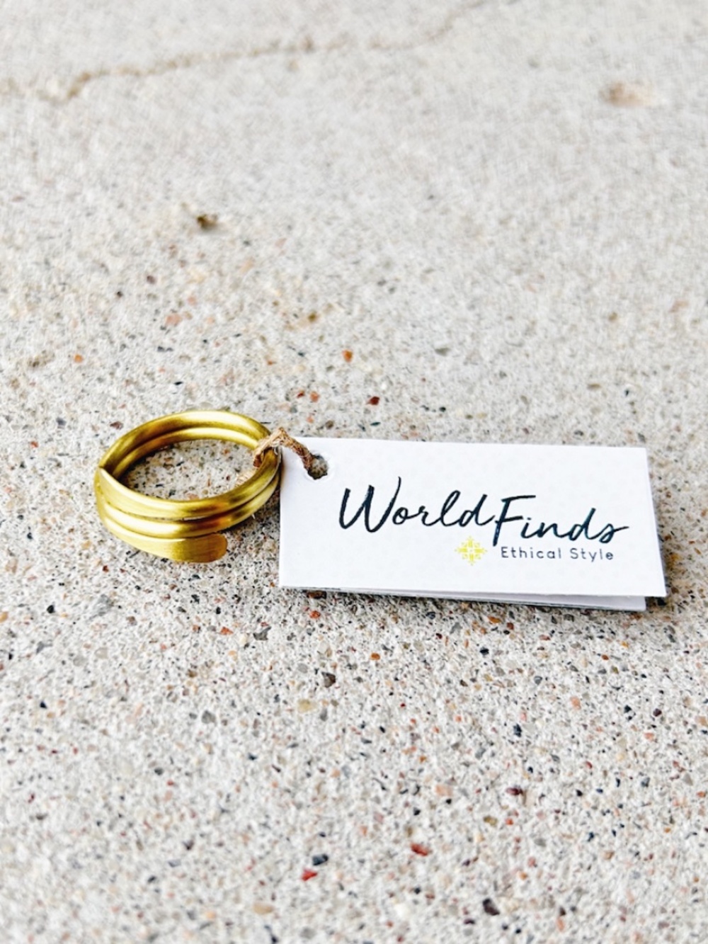 World Finds Fair Trade Coiled Wrap Ring - Gold